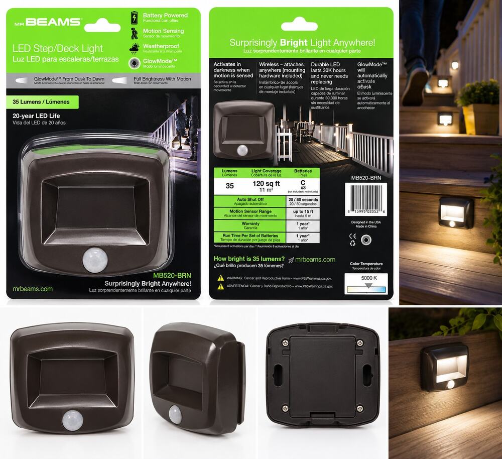 Mr Beams LED Step/Deck Light – Motion Sensing – Weatherproof